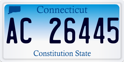 CT license plate AC26445