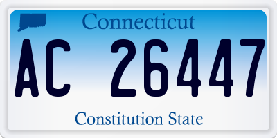 CT license plate AC26447