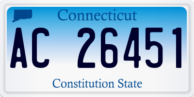 CT license plate AC26451
