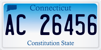 CT license plate AC26456