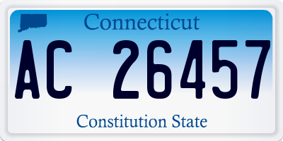 CT license plate AC26457