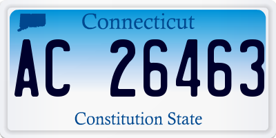 CT license plate AC26463