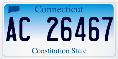 CT license plate AC26467