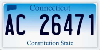 CT license plate AC26471