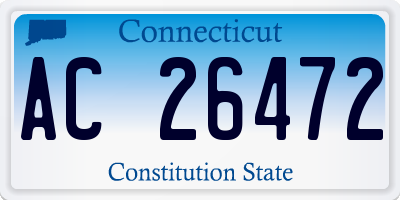 CT license plate AC26472