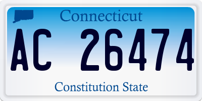 CT license plate AC26474