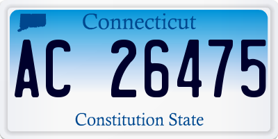 CT license plate AC26475