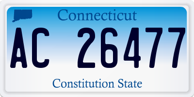 CT license plate AC26477