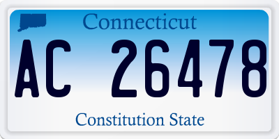 CT license plate AC26478