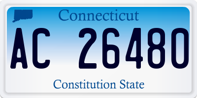 CT license plate AC26480