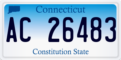 CT license plate AC26483