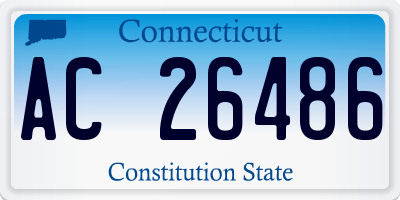 CT license plate AC26486
