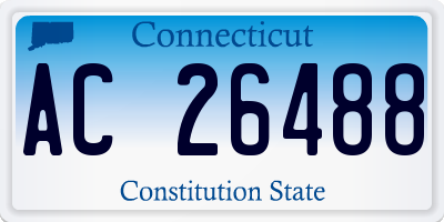 CT license plate AC26488