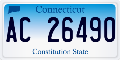 CT license plate AC26490