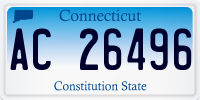 CT license plate AC26496