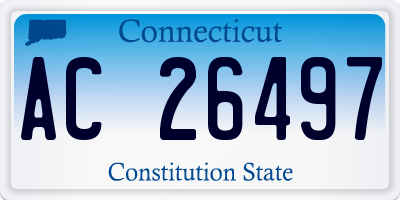 CT license plate AC26497