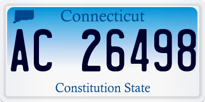 CT license plate AC26498