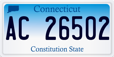 CT license plate AC26502