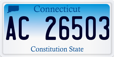 CT license plate AC26503