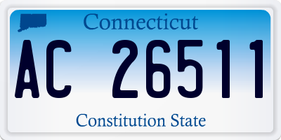 CT license plate AC26511