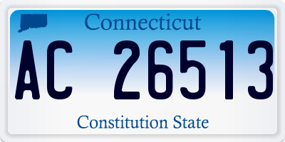 CT license plate AC26513