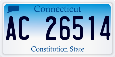 CT license plate AC26514