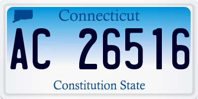 CT license plate AC26516