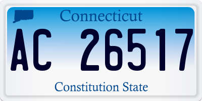 CT license plate AC26517