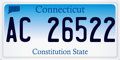 CT license plate AC26522