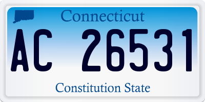 CT license plate AC26531