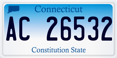 CT license plate AC26532