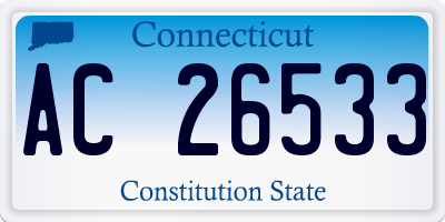 CT license plate AC26533