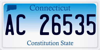 CT license plate AC26535