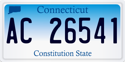 CT license plate AC26541