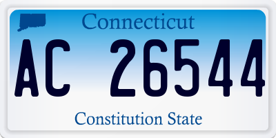 CT license plate AC26544