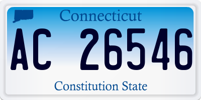 CT license plate AC26546