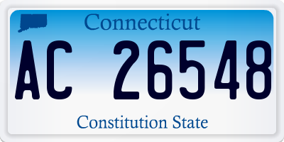 CT license plate AC26548