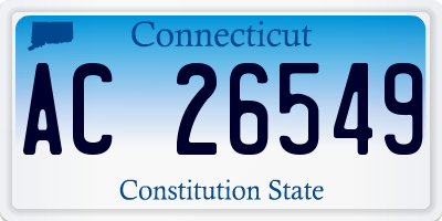 CT license plate AC26549