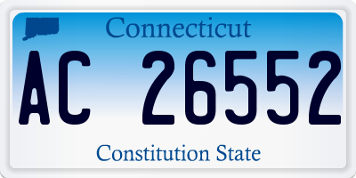 CT license plate AC26552