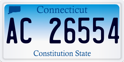 CT license plate AC26554