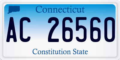 CT license plate AC26560