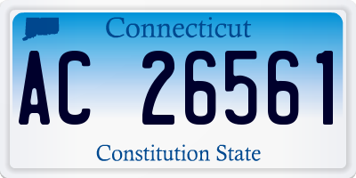 CT license plate AC26561