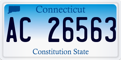CT license plate AC26563