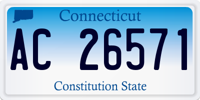 CT license plate AC26571