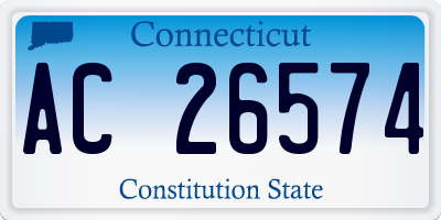 CT license plate AC26574