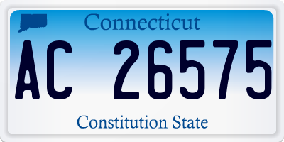 CT license plate AC26575