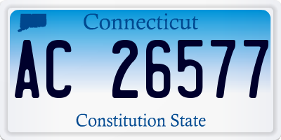 CT license plate AC26577