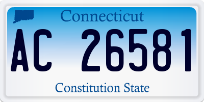 CT license plate AC26581