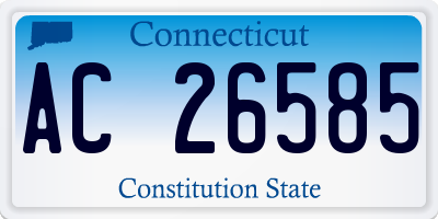 CT license plate AC26585