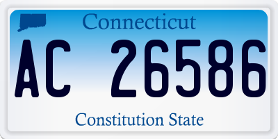 CT license plate AC26586